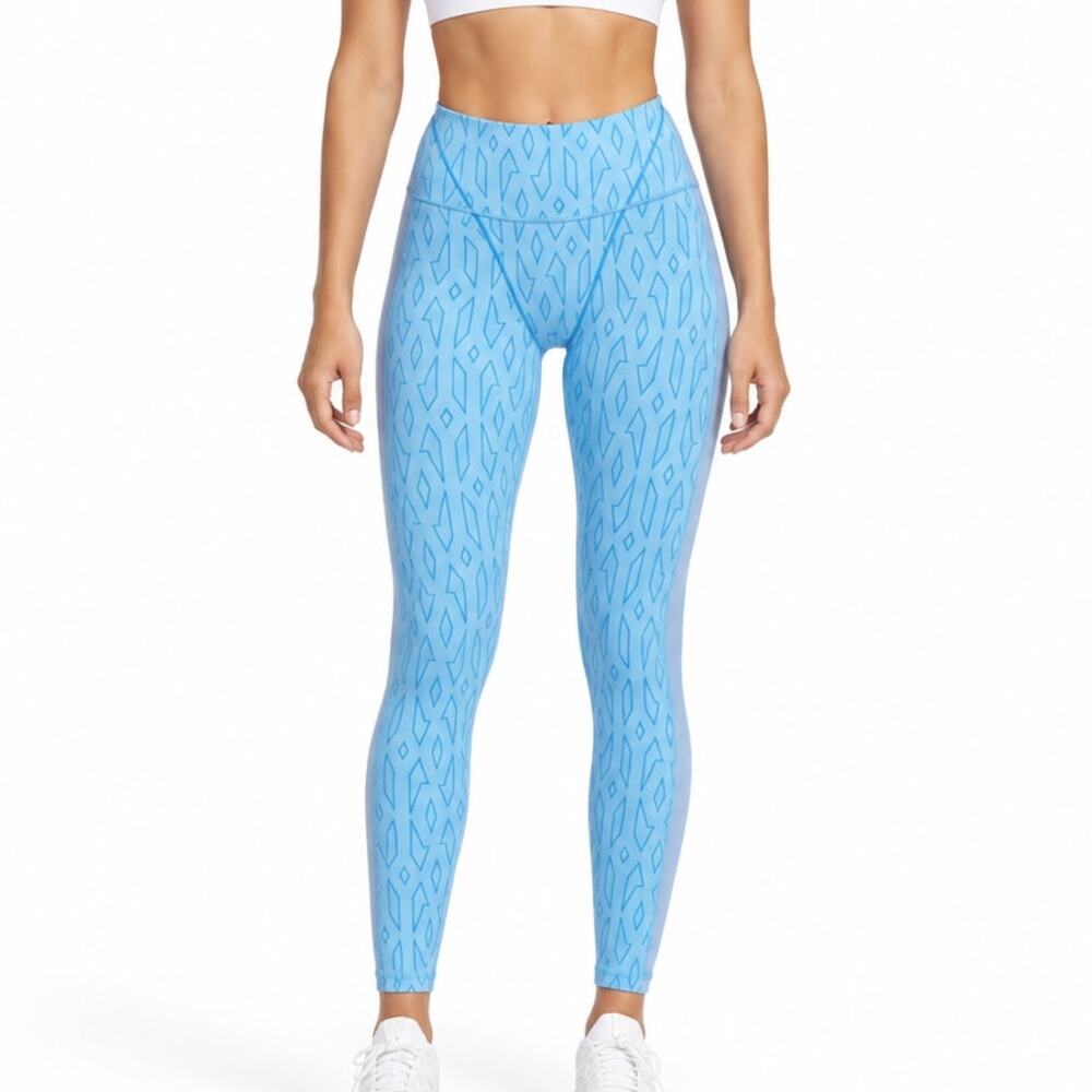 Adidas x IVY PARK Mesh Monogram Blue High Rise Leggings Beyonce Women's S